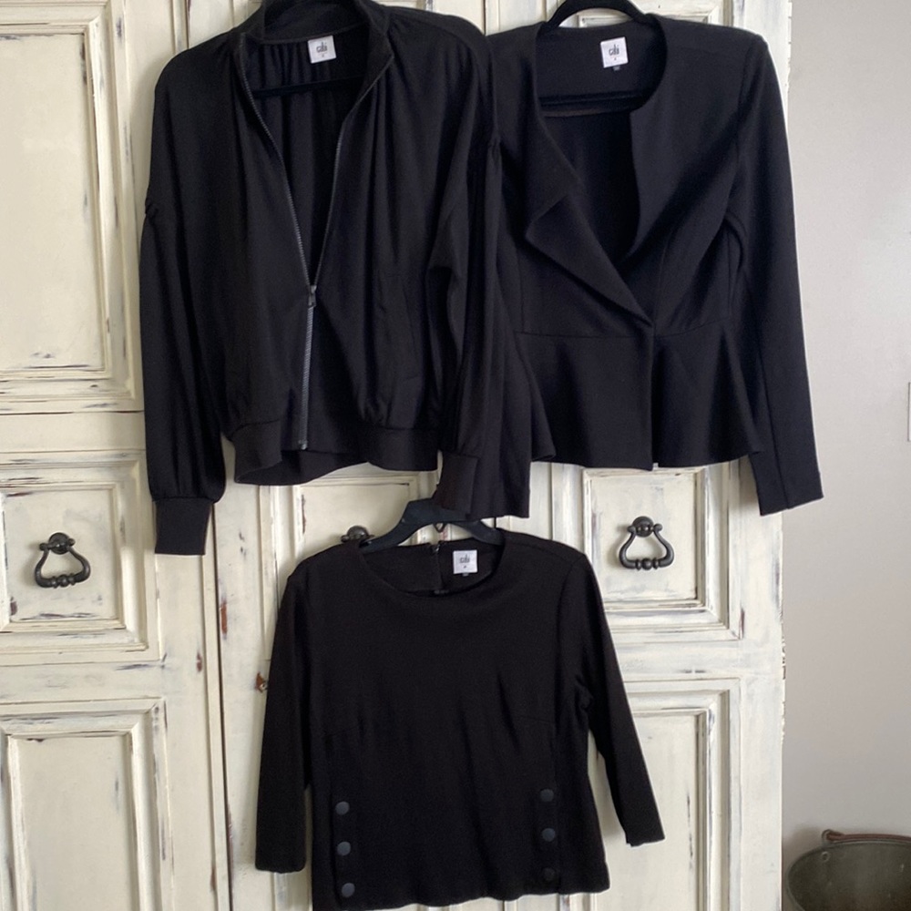 Cabi LOT 3 black jackets S, 4 & M